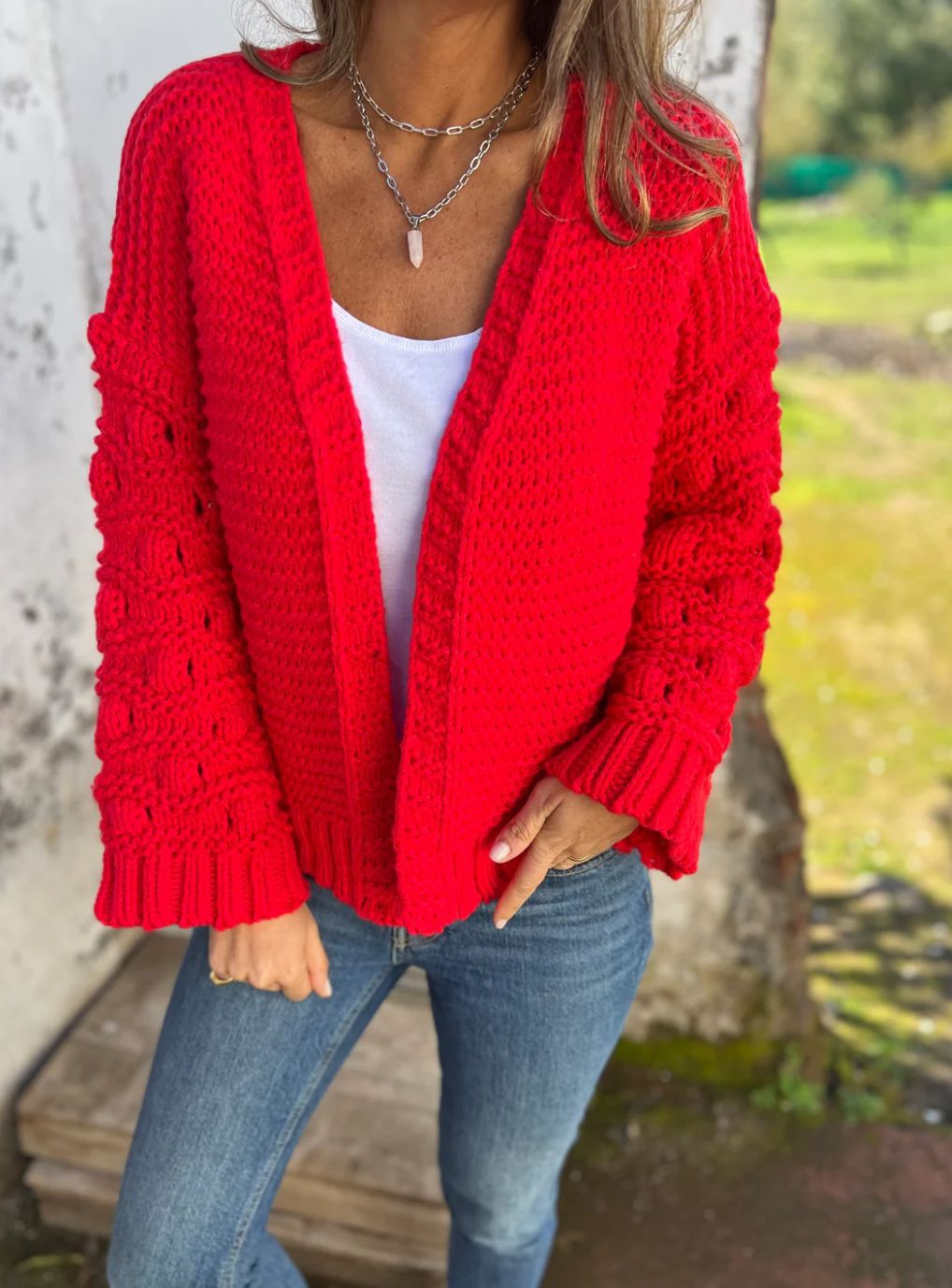 Cardigan Tricoté Mode Hiver