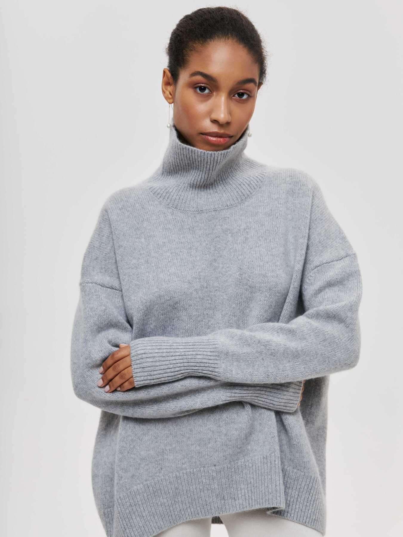 Pull Col Roulé Oversize