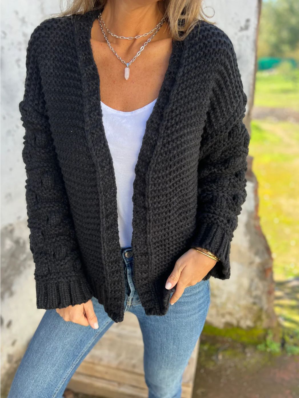 Cardigan Tricoté Mode Hiver
