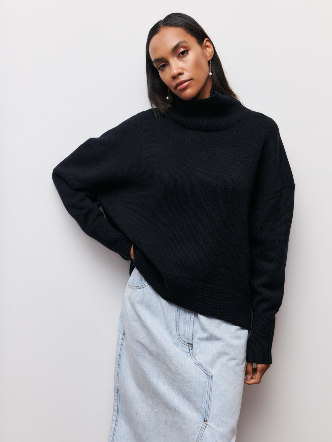 Pull Col Roulé Oversize