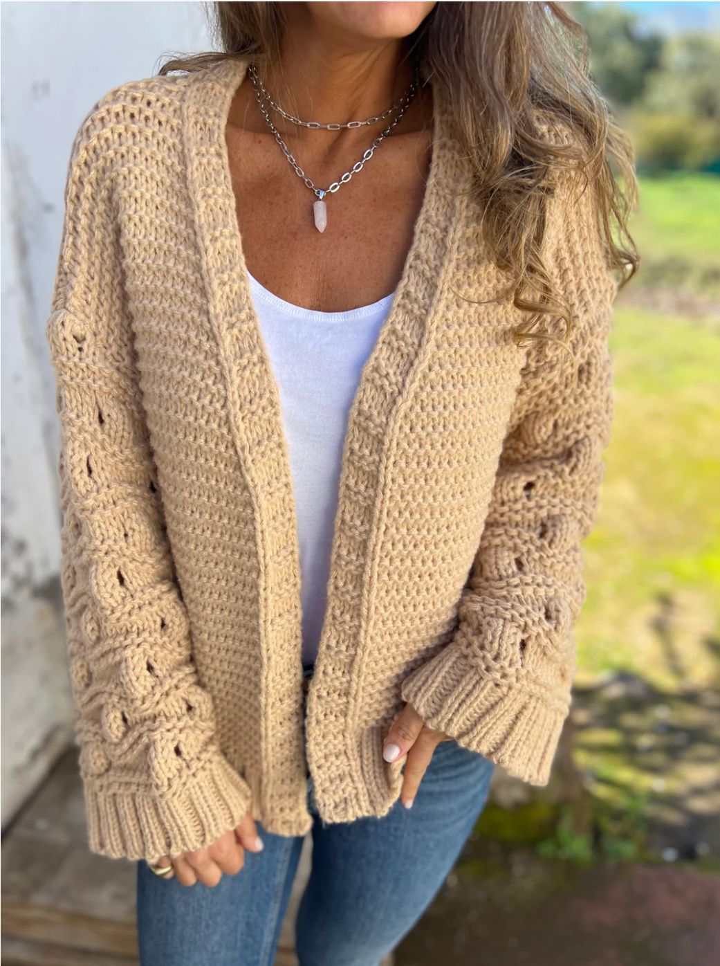 Cardigan Tricoté Mode Hiver