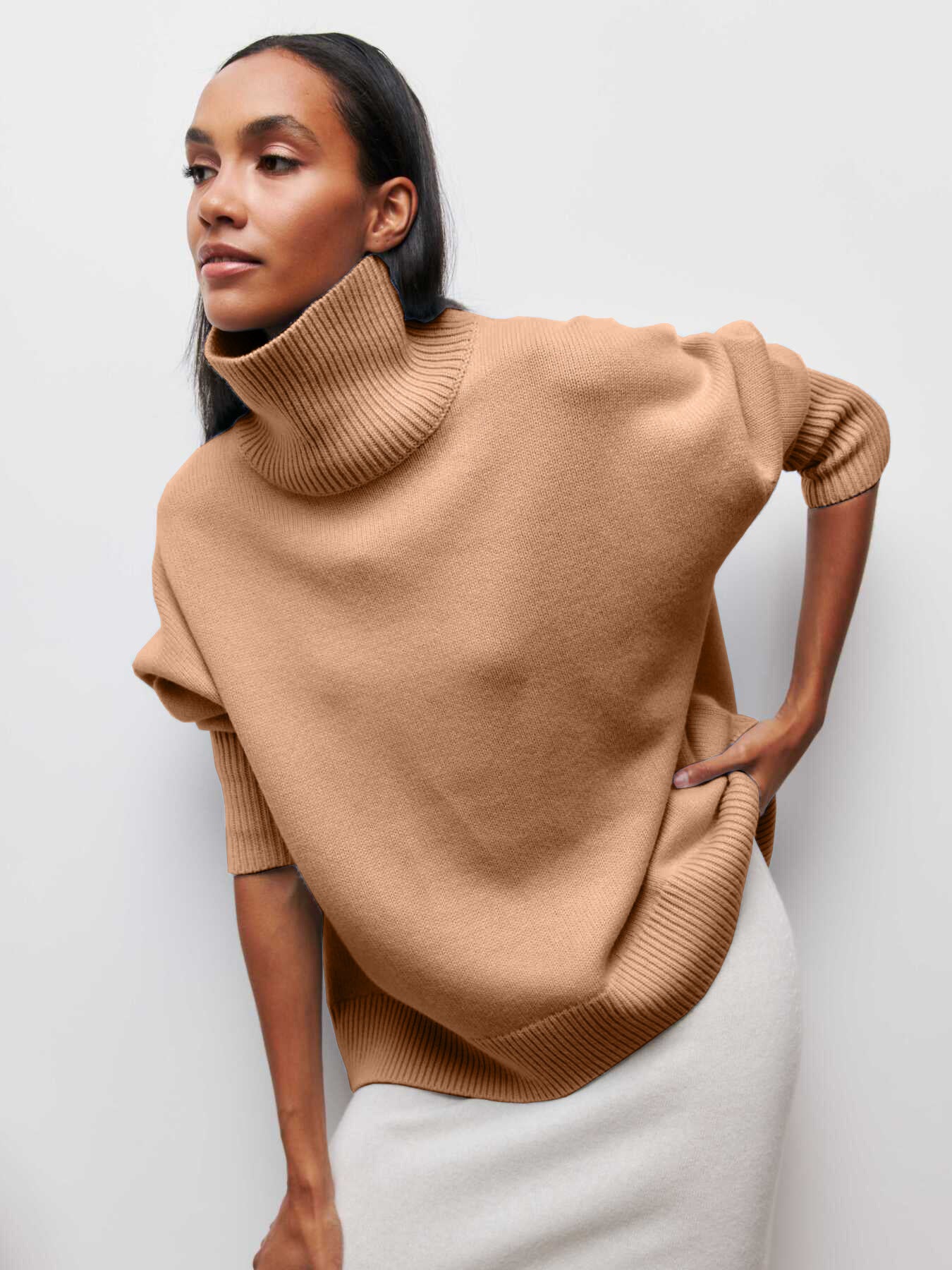 Pull Col Roulé Oversize