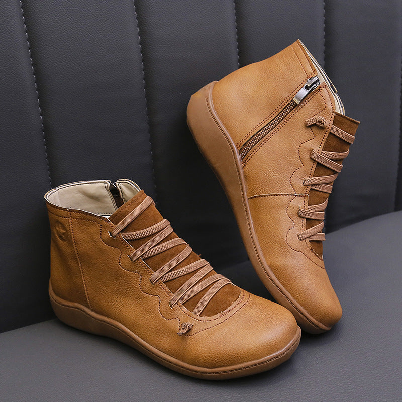 Bottine Lacée Cuir — Élégance & Confort Naturel
