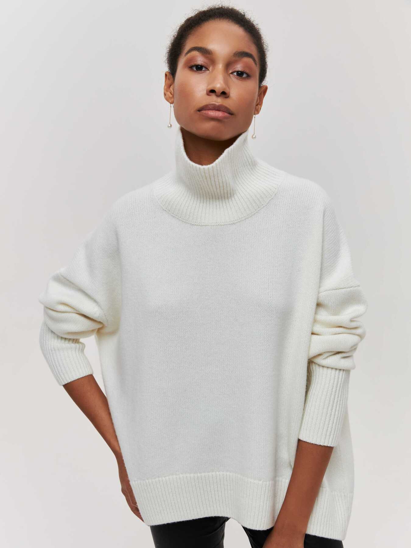 Pull Col Roulé Oversize
