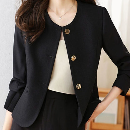 Veste Courte Col Rond — Simplicité & Élégance