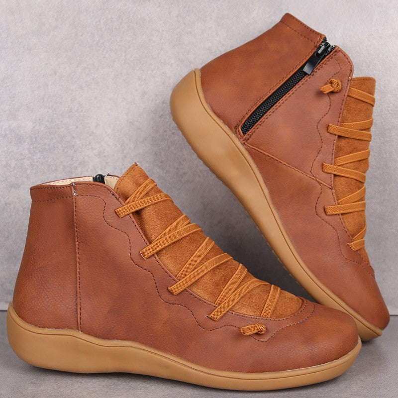 Bottine Lacée Cuir — Élégance & Confort Naturel